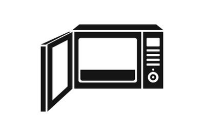 Open microwave icon, simple style