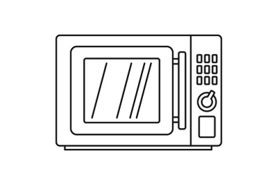 Microwave icon, outline style