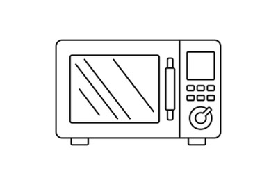 Modern microwave icon, outline style