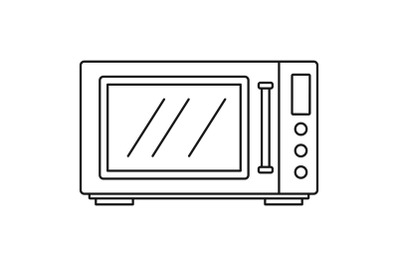 House microwave icon, outline style