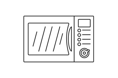 Keypad microwave icon, outline style