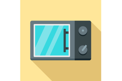 Microwave icon, flat style