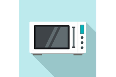 Modern microwave icon, flat style