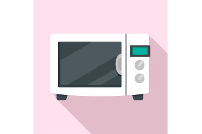House microwave icon, flat style