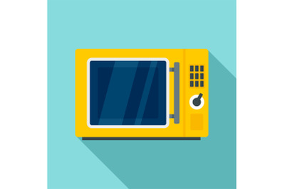 Keypad microwave icon, flat style