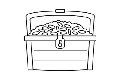Dower chest icon, outline style