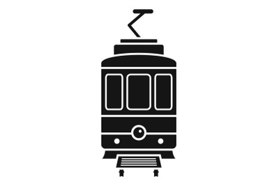 City tramcar icon, simple style