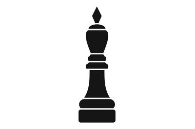 Chess bishop icon, simple style