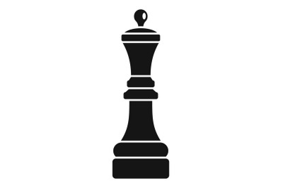 Chess queen icon, simple style