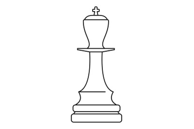 White king icon, outline style