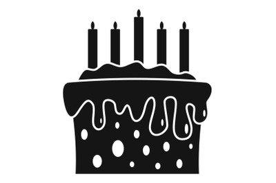 Gift cake icon, simple style