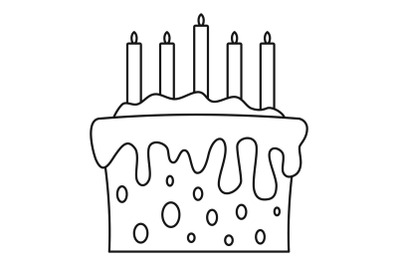 Gift cake icon, outline style