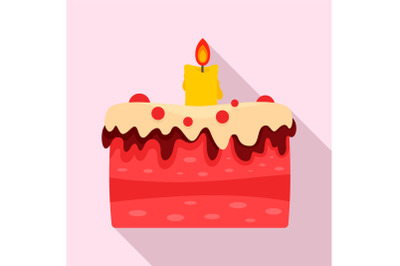 Candy cake icon, flat style