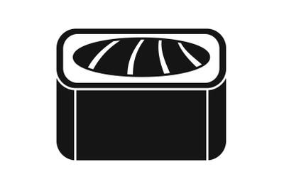 Maguro sushi roll icon, simple style