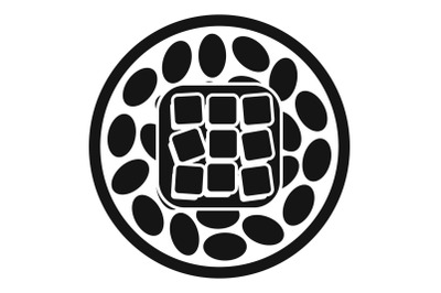 Rice sushi icon, simple style