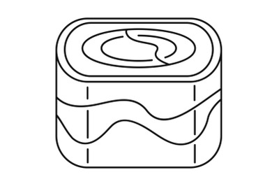 Ebi sushi icon, outline style