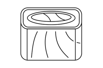 Salmon rainbow sushi roll icon, outline style