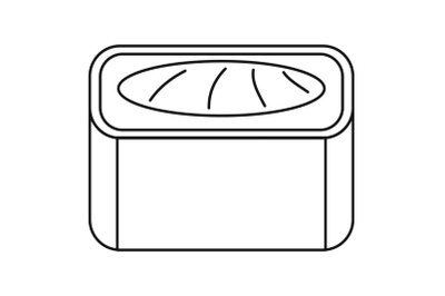 Maguro sushi roll icon, outline style