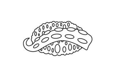 Octopus sushi icon, outline style