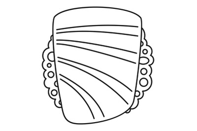 Salmon sushi icon, outline style