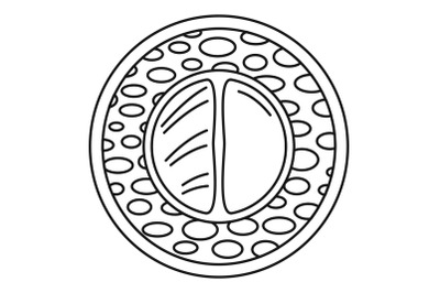 Sake wasabi sushi icon, outline style