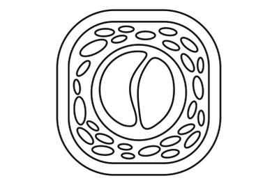 Tai sushi icon, outline style