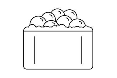 Hotate tai sushi icon, outline style