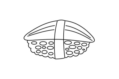 Hotate sushi icon, outline style