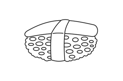 Unagi sushi icon, outline style