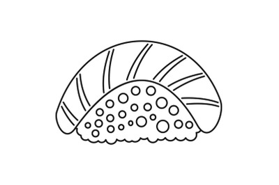 Sake sushi icon, outline style