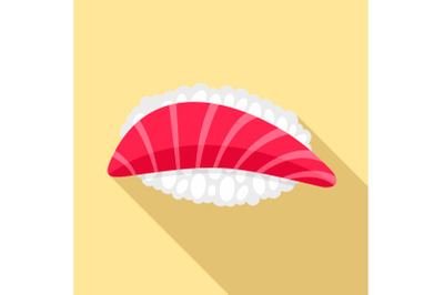 Maguro sushi icon, flat style