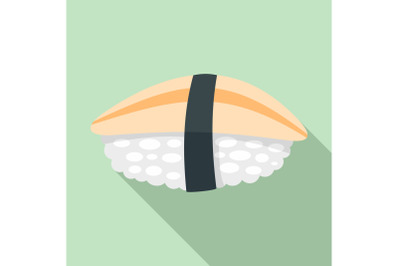 Hotate sushi icon, flat style