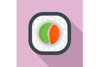 Tai sushi icon, flat style