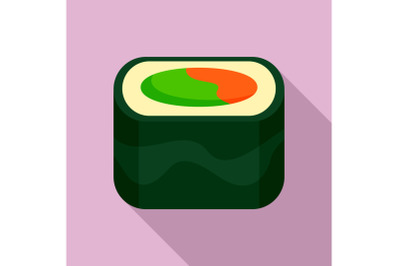 Ebi sushi icon, flat style