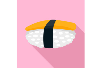 Unagi sushi icon, flat style