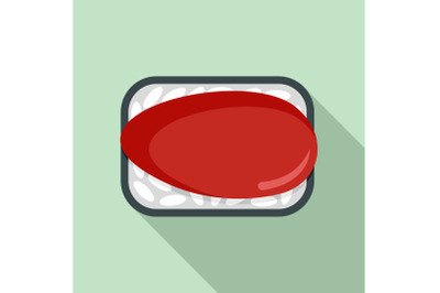 Japan sushi icon, flat style