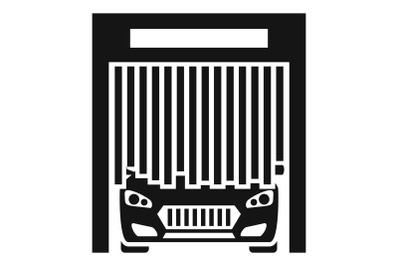 Car exit wash garage icon, simple style