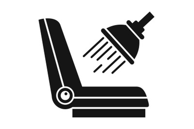 Car chair cleaning icon, simple style