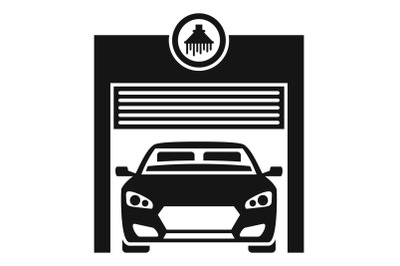 Car wash garage icon, simple style