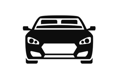 Front modern car icon, simple style