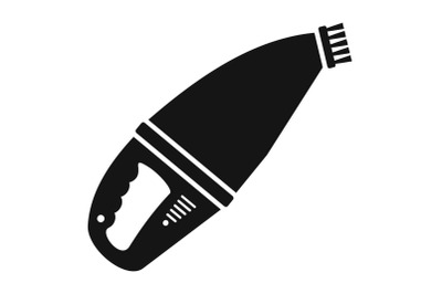 Hand car vacuum cleaner icon, simple style