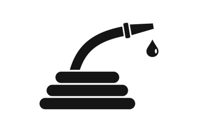 Water hose icon, simple style