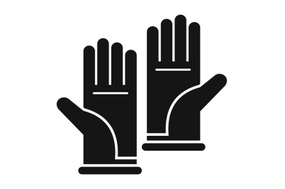 Rubber gloves icon, simple style