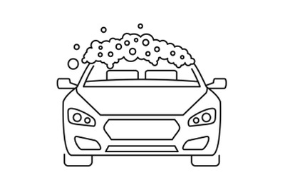 Foam wash car icon, outline style