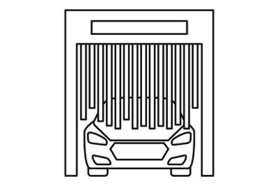 Car exit wash garage icon, outline style