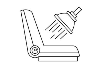 Car chair cleaning icon, outline style