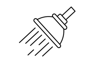Air cleaning seat icon, outline style