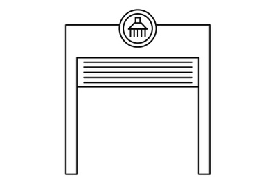 Automatic car wash garage icon, outline style