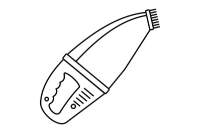 Hand car vacuum cleaner icon, outline style