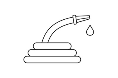 Water hose icon, outline style
